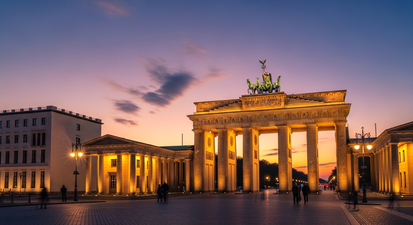 Brandenburg Gate at dusk